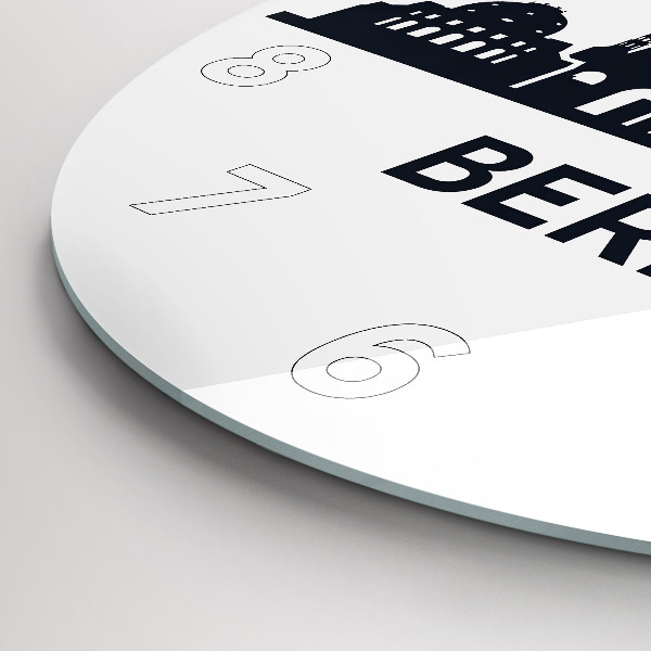 Zegar ścienny okrągły Ilustracja miasta Berlin