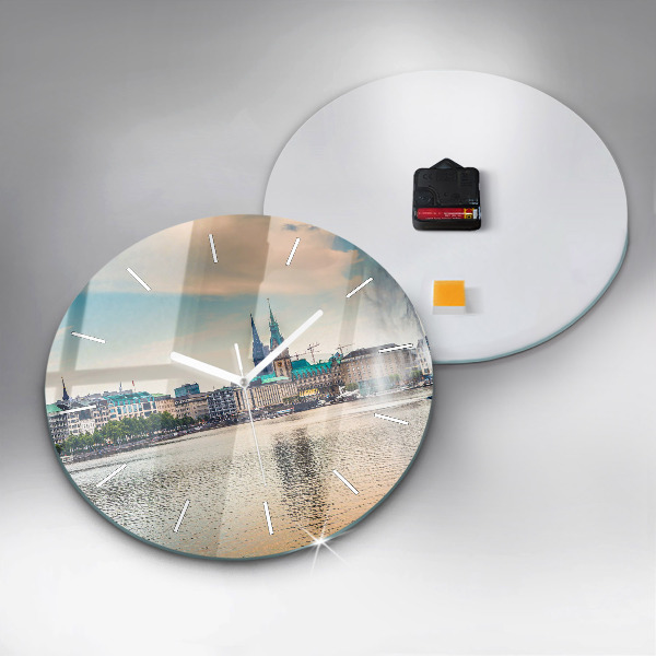 Zegar ścienny okrągły Binnenalster w Hamburgu