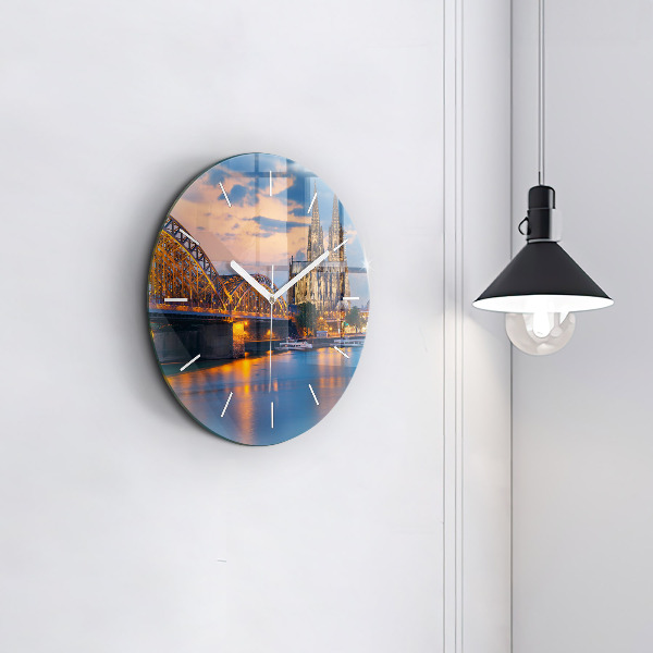 Zegar ścienny okrągły Widok na ratusz