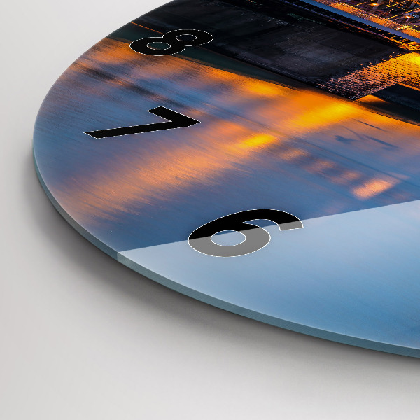 Zegar ścienny okrągły Widok na ratusz