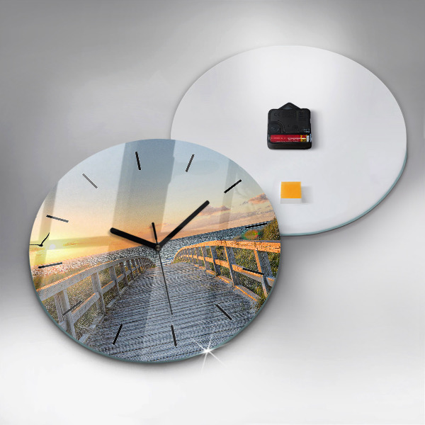 Zegar ścienny okrągły Wakacje na plaży