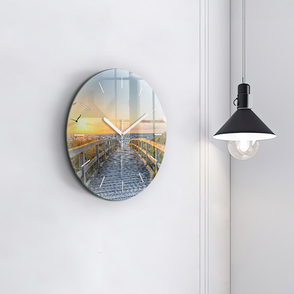 Zegar ścienny okrągły Wakacje na plaży