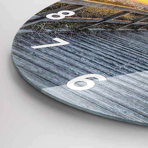 Zegar ścienny okrągły Wakacje na plaży