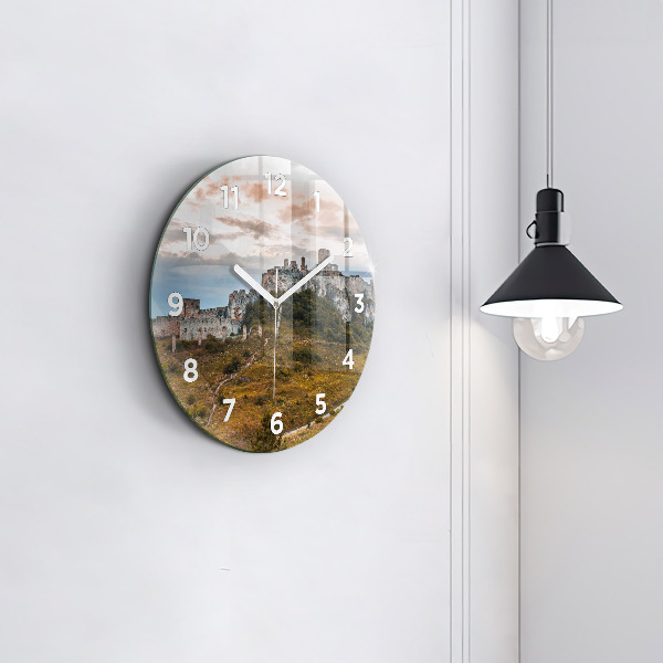 Zegar ścienny okrągły Zamek Spiski na Słowacji