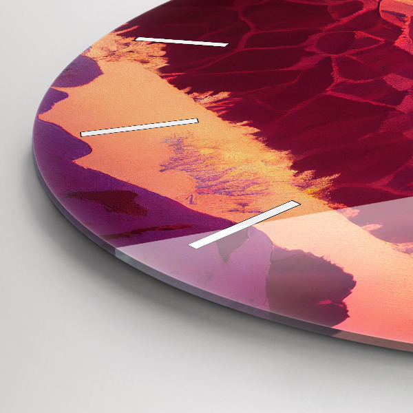 Zegar szklany okrągły Pustynia w Arizonie