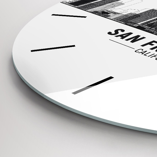 Zegar ścienny okrągły Panorama San Francisco