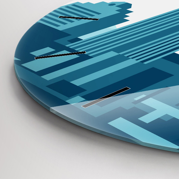 Zegar szklany okrągły Architektura w USA