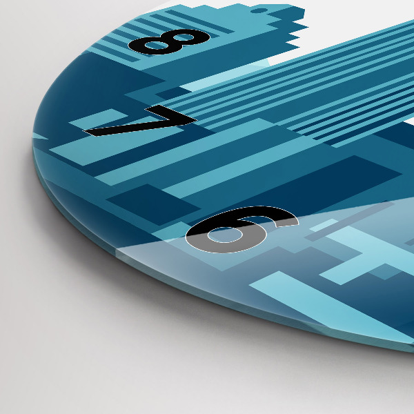 Zegar szklany okrągły Architektura w USA