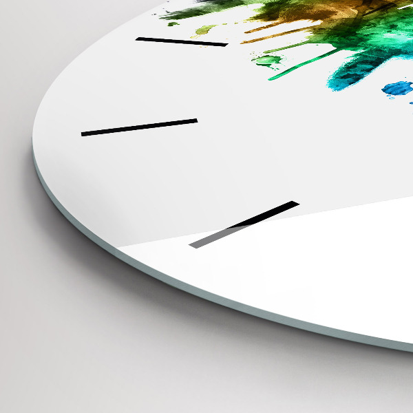 Zegar szklany okrągły Kolorowa Philadelphia