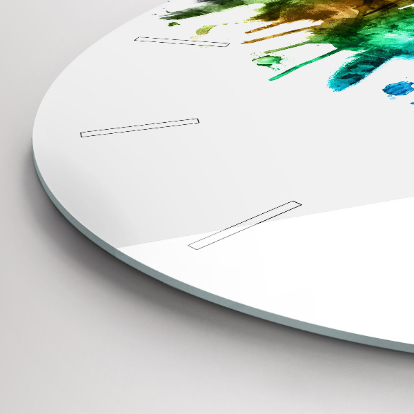 Zegar szklany okrągły Kolorowa Philadelphia