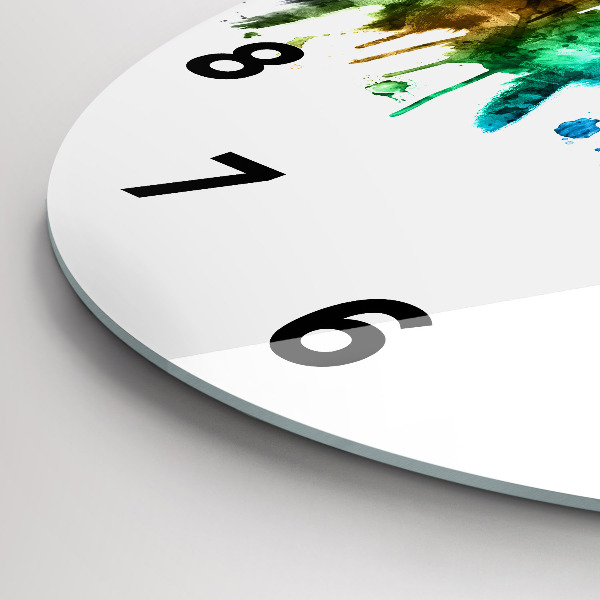 Zegar szklany okrągły Kolorowa Philadelphia