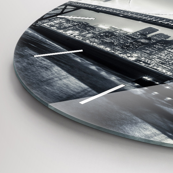 Zegar okrągły Most nocą San Francisco