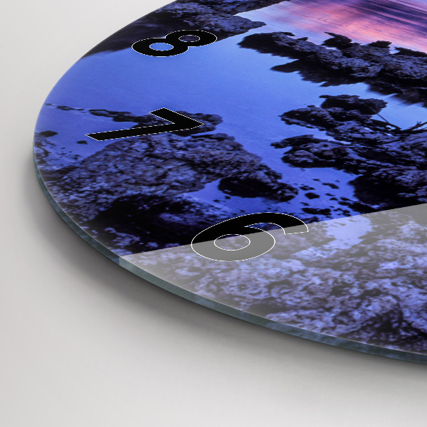 Zegar ścienny okrągły Jezioro Kalifornia