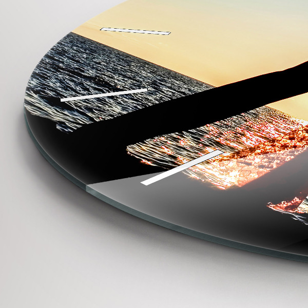 Zegar ścienny okrągły Hiszpański taniec na morzu