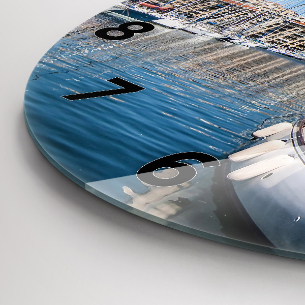 Zegar ścienny okrągły Marina w Marsylii Francja