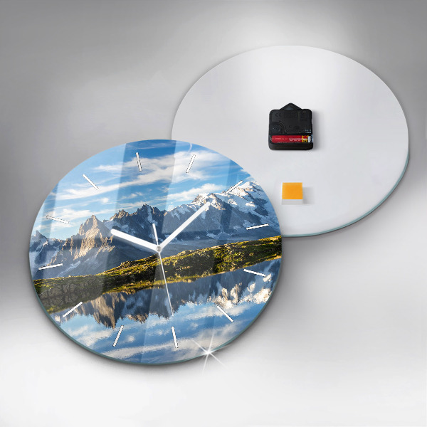 Zegar szklany okrągły Dolina Chamonix, Alpy