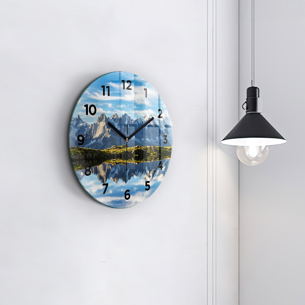Zegar szklany okrągły Dolina Chamonix, Alpy