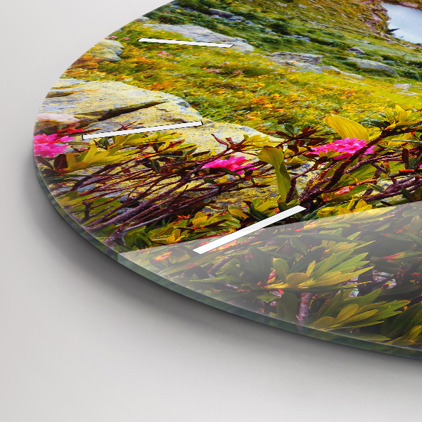 Zegar szklany okrągły Lodowiec Mont Blanc Chamonix