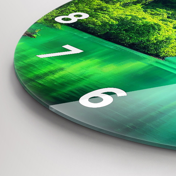 Zegar szklany okrągły Pejzaż natury Tajlandii