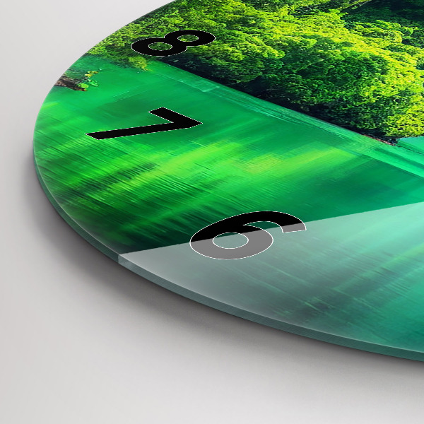 Zegar szklany okrągły Pejzaż natury Tajlandii