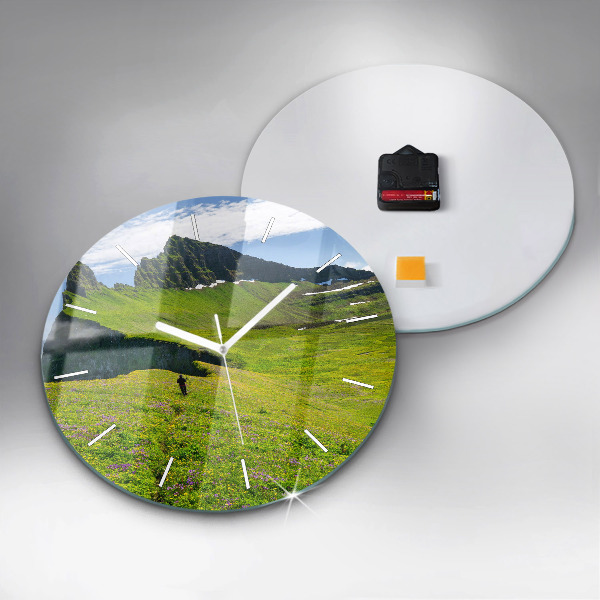 Zegar szklany okrągły Rezerwat Hornstrandir Islandia