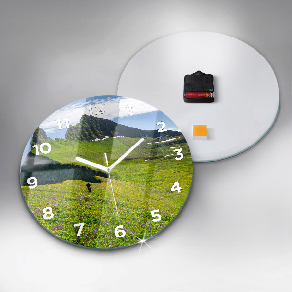 Zegar szklany okrągły Rezerwat Hornstrandir Islandia