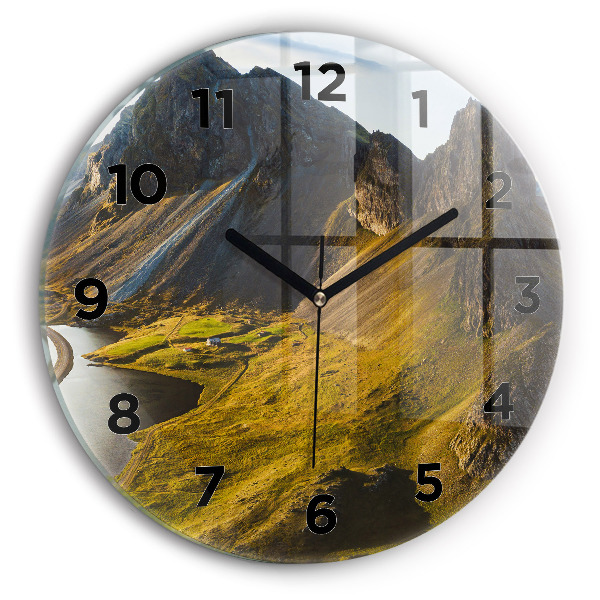 Zegar okrągły Droga w Islandii