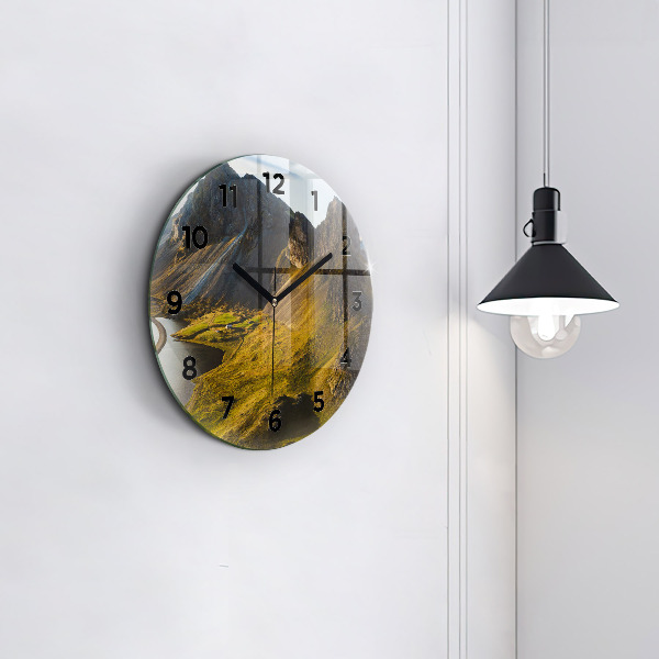 Zegar okrągły Droga w Islandii