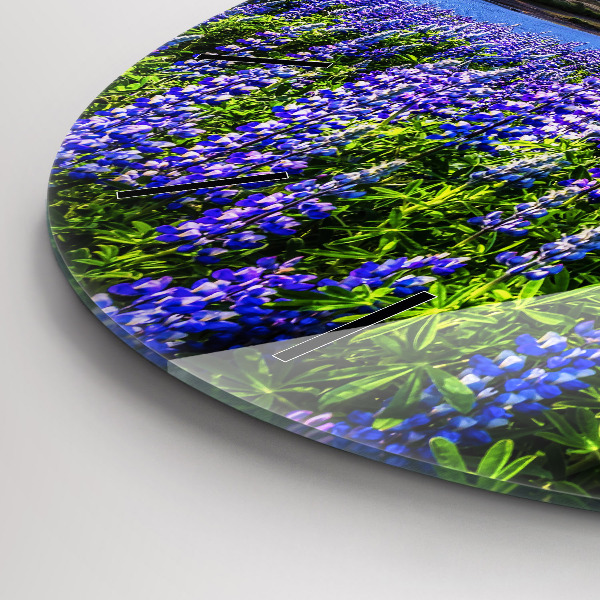 Zegar ścienny okrągły Widok na góry Islandia