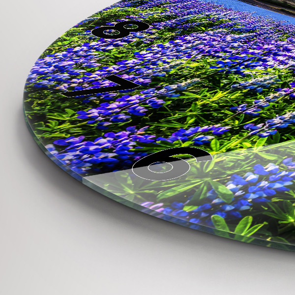 Zegar ścienny okrągły Widok na góry Islandia