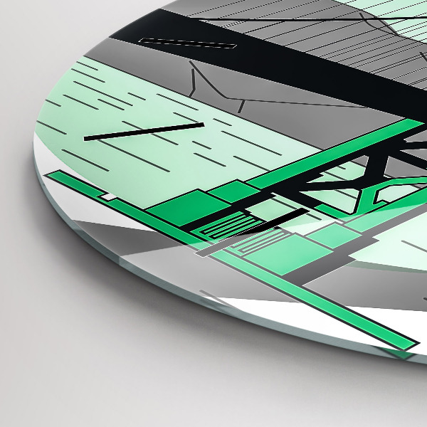 Zegar ścienny okrągły Zielony most