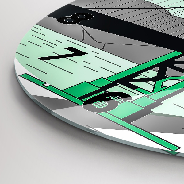 Zegar ścienny okrągły Zielony most