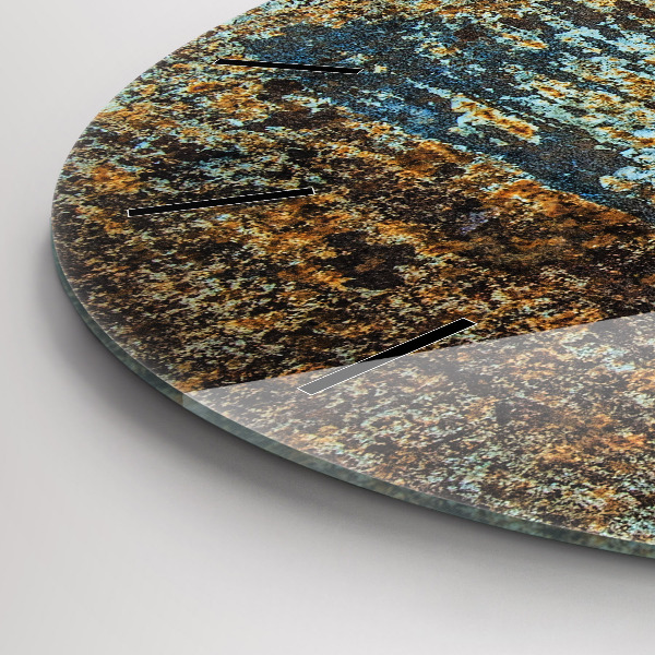 Zegar ścienny okrągły Tekstura Starego Metalu