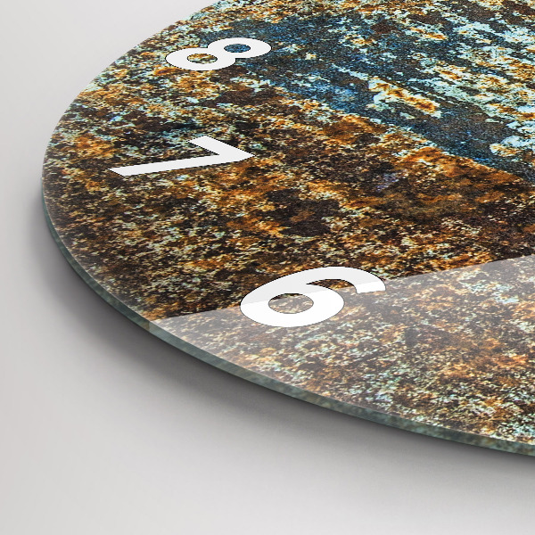 Zegar ścienny okrągły Tekstura Starego Metalu