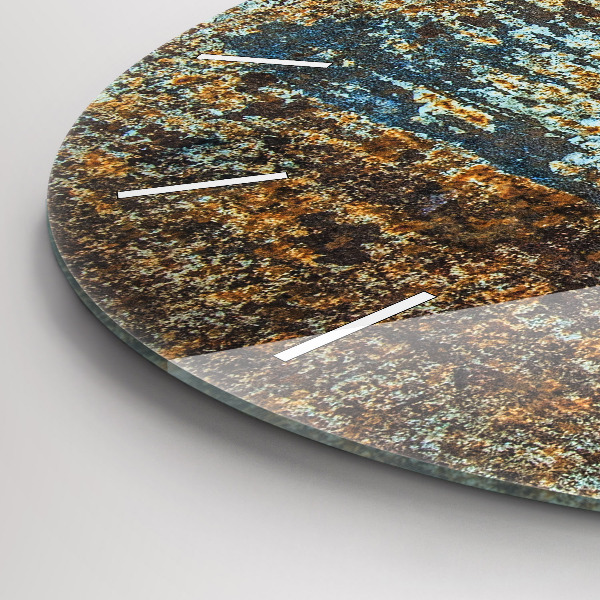 Zegar ścienny okrągły Tekstura Starego Metalu