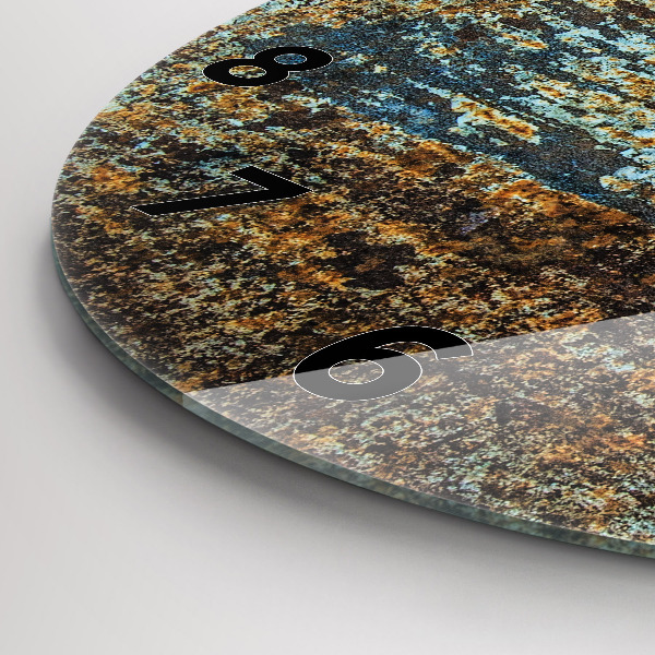 Zegar ścienny okrągły Tekstura Starego Metalu