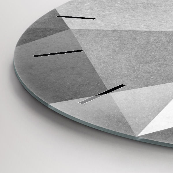 Zegar ścienny okrągły Szara Geometryczna Abstrakcja