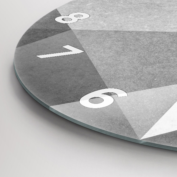 Zegar ścienny okrągły Szara Geometryczna Abstrakcja