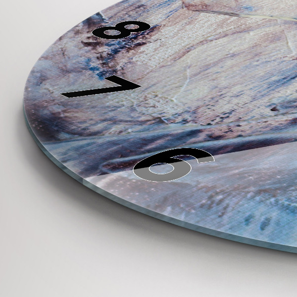 Zegar okrągły Abstrakcja tekstura farby