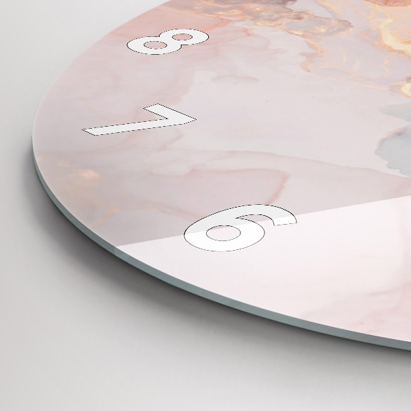 Zegar okrągły Tekstura marmuru