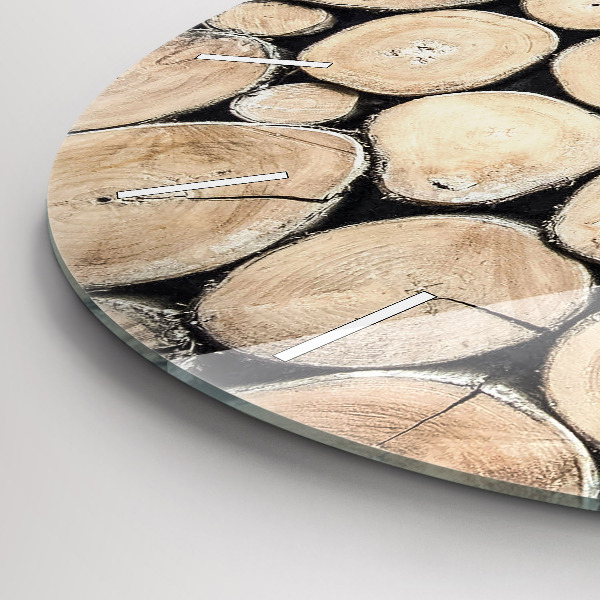 Zegar ścienny okrągły Ścięte pieńki drzewa