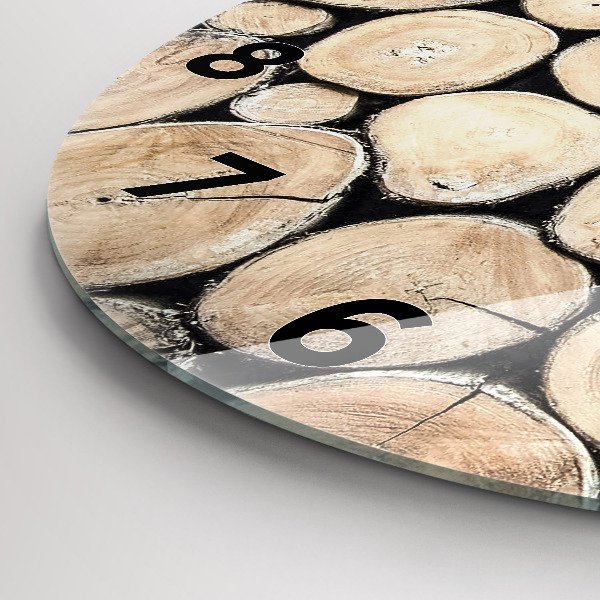 Zegar ścienny okrągły Ścięte pieńki drzewa