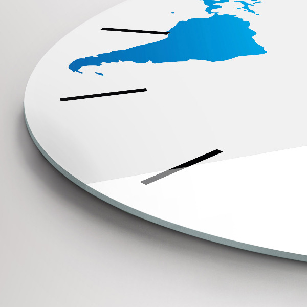 Zegar ścienny okrągły Mapa świata