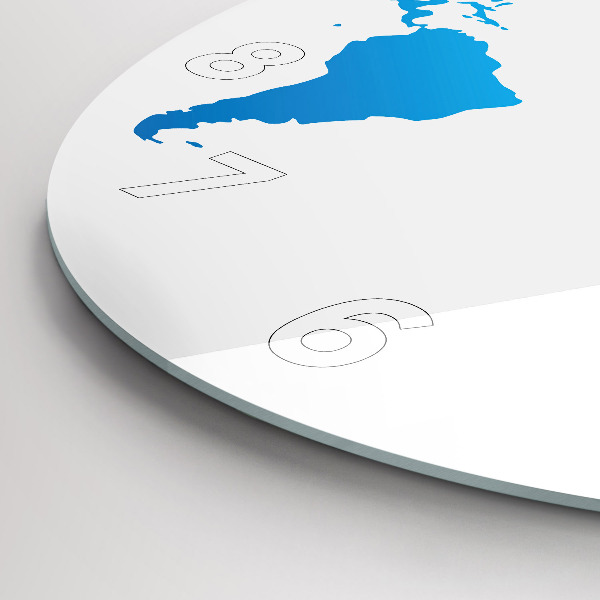 Zegar ścienny okrągły Mapa świata