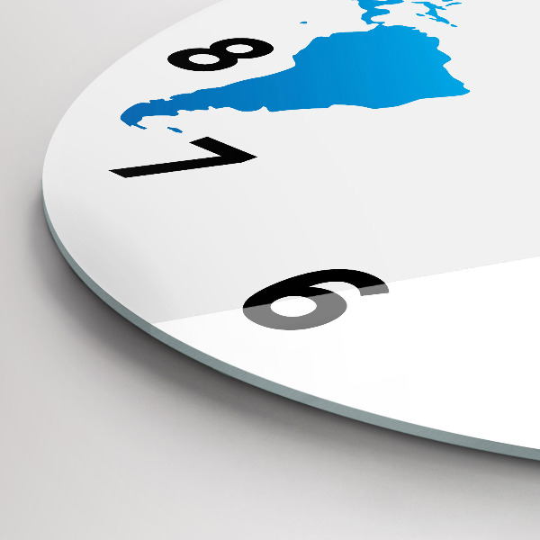 Zegar ścienny okrągły Mapa świata