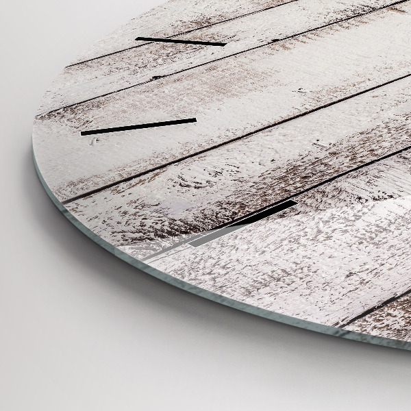 Zegar ścienny okrągły Jasne deski drewna