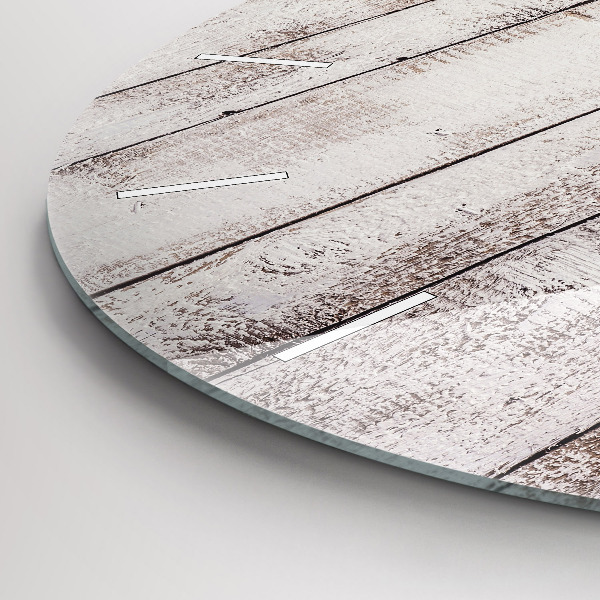 Zegar ścienny okrągły Jasne deski drewna