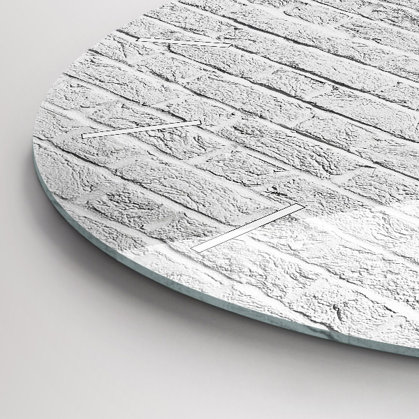 Zegar ścienny okrągły Ściana z jasnych cegieł