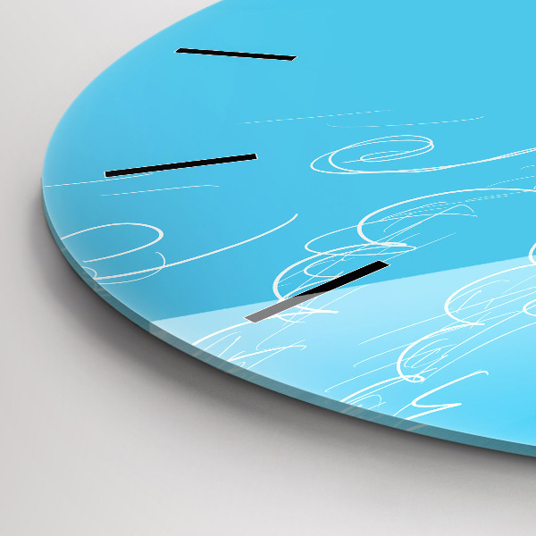 Zegar okrągły z nadrukiem Żarówka rysunek