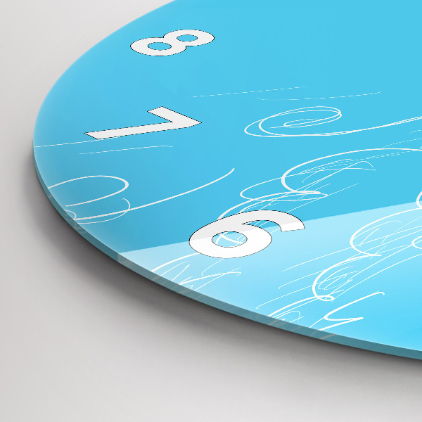 Zegar okrągły z nadrukiem Żarówka rysunek